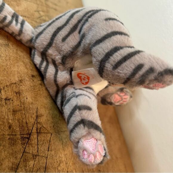 TY Beanie Bellies Mitzi The Tabby Cat Stuffed Animal Plush Toy Great Preused Con - Picture 5 of 8